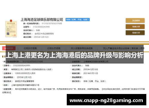 上海上港更名为上海海港后的品牌升级与影响分析